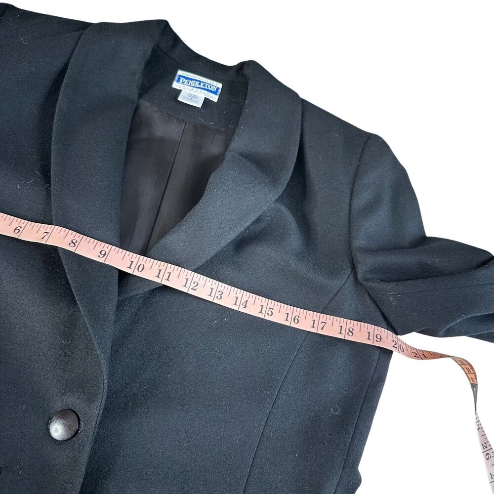 Pendleton 100% Wool Blazer Black Tailored Classic… - image 8
